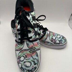 Adidas Limited Edition Shoes Men's Size 10.5 Seeley Skull Print Black Stripes